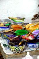 Handpainted pottery in Fez